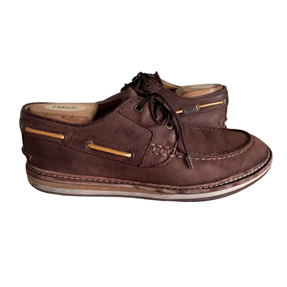 Ugg Australia Shoe Boat Mens Size 8 M Newell Brown leather Lace-up Moc Toe